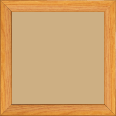 Cadre bois profil arrondi en pente plongeant largeur 2.4cm couleur jaune moutarde finition vernis brillant,veine du bois  apparent (pin) , - 15x20