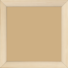 Cadre bois profil arrondi en pente plongeant largeur 2.4cm couleur naturel finition vernis brillant,veine du bois  apparent (pin) , - 50x70