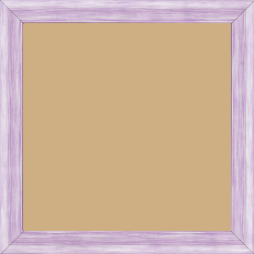 Cadre bois profil incurvé largeur 2.1cm couleur violet effet blanchi - 40x40