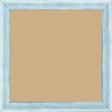 Cadre bois profil incurvé largeur 2.1cm couleur bleu effet blanchi