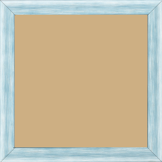 Cadre bois profil incurvé largeur 2.1cm couleur bleu effet blanchi - 28x34
