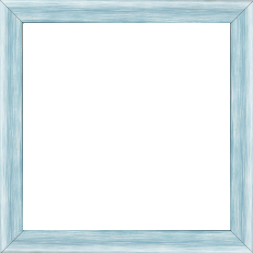 Cadre bois profil incurvé largeur 2.1cm couleur bleu effet blanchi - 40x40