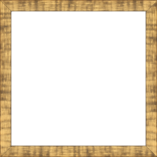 Cadre bois profil plat effet cube largeur 1.6cm couleur or effet cannelé - 42x59.4