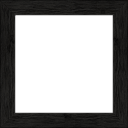 Cadre bois profil plat largeur 3cm , couleur noir (veines du bois apparentes , essence du bois : pin ) - 61x50