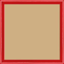 Cadre bois profil arrondi largeur 1.5cm couleur rouge laqué - 50x60
