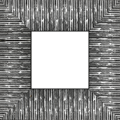Cadre bois profil plat largeur 10.5cm couleur noir mat strié argent chromé en relief