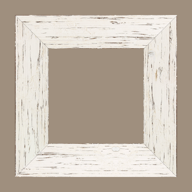 Cadre bois profil plat largeur 6.7cm couleur blanchie finition aspect vieilli antique - 42x59.4