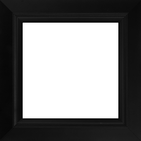Cadre bois profil pente largeur 4.5cm de couleur noir mat filet noir - 61x38