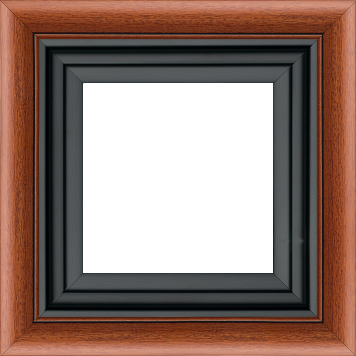Caisse bois profil arrondi largeur 4.7cm couleur marron ton bois satiné rehaussé d'un filet noir + bois caisse américaine profil escalier largeur 4.4cm noir mat   (spécialement conçu pour les châssis d'une épaisseur jusqu’à 2.5cm ) largeur total du cadre : 8.3cm