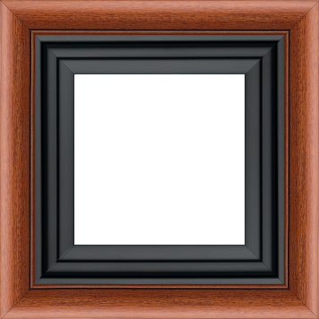 Caisse bois profil arrondi largeur 4.7cm couleur marron ton bois satiné rehaussé d'un filet noir + bois caisse américaine profil escalier largeur 4.4cm noir mat   (spécialement conçu pour les châssis d'une épaisseur jusqu’à 2.5cm ) largeur total du cadre : 8.3cm - 116x89