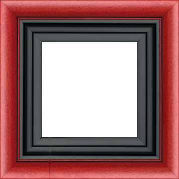 Caisse bois profil arrondi largeur 4.7cm couleur rouge cerise satiné rehaussé d'un filet noir + bois caisse américaine profil escalier largeur 4.4cm noir mat   (spécialement conçu pour les châssis d'une épaisseur jusqu’à 2.5cm ) largeur total du cadre : 8.3cm - 50x70