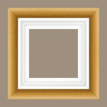 Caisse bois profil arrondi largeur 4.7cm couleur jaune tournesol satiné rehaussé d'un filet noir + bois caisse américaine profil escalier largeur 4.4cm blanc mat   (spécialement conçu pour les châssis d'une épaisseur jusqu’à 2.5cm ) largeur total du cadre : 8.3cm