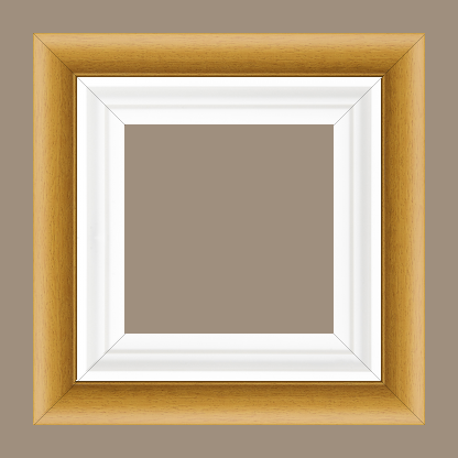 Caisse bois profil arrondi largeur 4.7cm couleur jaune tournesol satiné rehaussé d'un filet noir + bois caisse américaine profil escalier largeur 4.4cm blanc mat   (spécialement conçu pour les châssis d'une épaisseur jusqu’à 2.5cm ) largeur total du cadre : 8.3cm - 73x54