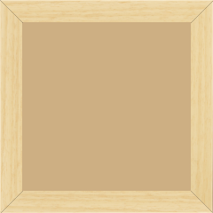 Cadre bois profil plat largeur 2.5cm couleur naturel satiné - 60x90