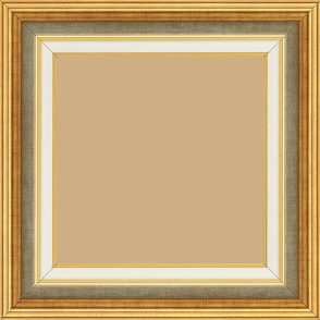 Cadre bois largeur 5.2cm or gorge champagne  marie louise crème filet or intégrée - 25x60 Cadre bois largeur 5.2cm or gorge champagne  marie louise crème filet or intégrée - 25x60
