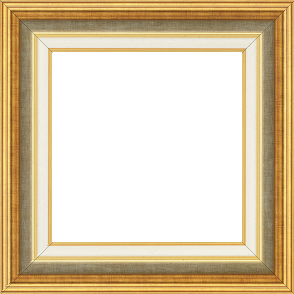 Cadre bois largeur 5.2cm or gorge champagne  marie louise crème filet or intégrée - 34x46 Cadre bois largeur 5.2cm or gorge champagne  marie louise crème filet or intégrée - 34x46