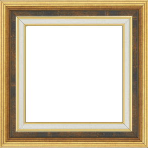 Cadre bois largeur 5.2cm or gorge bleu fond or marie louise crème filet or intégrée - 34x46 Cadre bois largeur 5.2cm or gorge bleu fond or marie louise crème filet or intégrée - 34x46