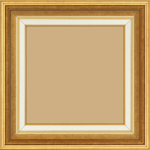 Cadre bois largeur 5.2cm or gorge or  marie louise crème filet or intégrée - 25x60 Cadre bois largeur 5.2cm or gorge or  marie louise crème filet or intégrée - 25x60
