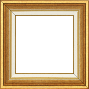 Cadre bois largeur 5.2cm or gorge or  marie louise crème filet or intégrée - 27x16 Cadre bois largeur 5.2cm or gorge or  marie louise crème filet or intégrée - 27x16