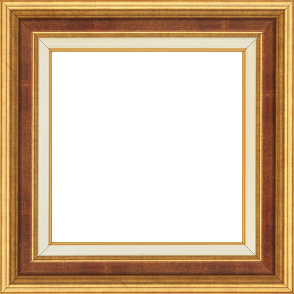 Cadre bois largeur 5.2cm or gorge bordeaux fond or marie louise crème filet or intégrée - 70x70 Cadre bois largeur 5.2cm or gorge bordeaux fond or marie louise crème filet or intégrée - 70x70