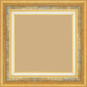Cadre bois largeur 5.2cm or gorge gris fond or  marie louise crème filet or intégrée - 25x60 Cadre bois largeur 5.2cm or gorge gris fond or  marie louise crème filet or intégrée - 25x60