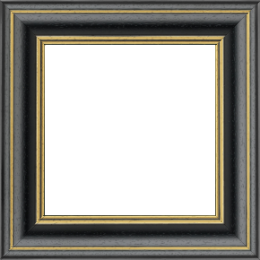 Cadre bois profil bombé largeur 5cm couleur noir satiné filet or - 59.4x84.1 Cadre bois profil bombé largeur 5cm couleur noir satiné filet or - 59.4x84.1