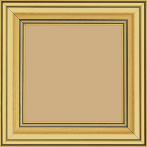 Cadre bois profil bombé largeur 5cm couleur or filet noir - 60x60 Cadre bois profil bombé largeur 5cm couleur or filet noir - 60x60