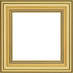 Cadre bois profil bombé largeur 5cm couleur or filet noir - 70x70 Cadre bois profil bombé largeur 5cm couleur or filet noir - 70x70