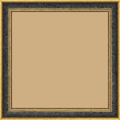Cadre bois profil incurvé largeur 2.4cm  or antique gorge noir filet perle or - 25x60 Cadre bois profil incurvé largeur 2.4cm  or antique gorge noir filet perle or - 25x60