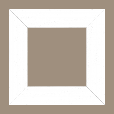 Cadre bois profil plat largeur 5.9cm couleur blanc satiné - 116x73 Cadre bois profil plat largeur 5.9cm couleur blanc satiné - 116x73