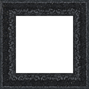 Cadre bois profil incurvé largeur 5.3cm couleur noir laqué style baroque - 61x46