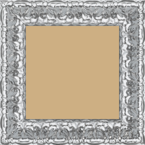 Cadre bois profil incurvé largeur 5.3cm couleur argent chromé  style baroque