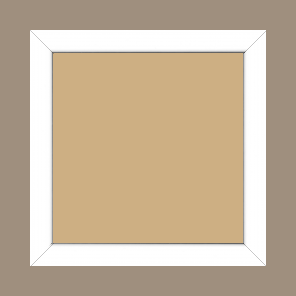 Cadre bois profil méplat largeur 2.3cm couleur blanc laqué - 21x29.7 Cadre bois profil méplat largeur 2.3cm couleur blanc laqué - 21x29.7