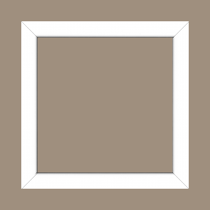 Cadre bois profil méplat largeur 2.3cm couleur blanc laqué - 61x46