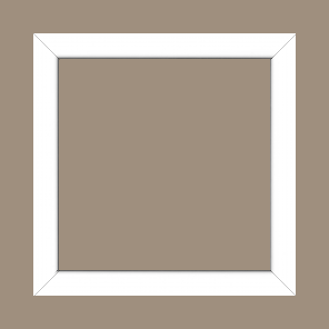 Cadre bois profil méplat largeur 2.3cm couleur blanc laqué - 34x46 Cadre bois profil méplat largeur 2.3cm couleur blanc laqué - 34x46