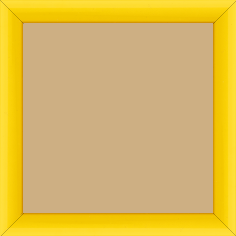 Cadre bois profil méplat largeur 2.3cm couleur jaune laqué - 18x24 Cadre bois profil méplat largeur 2.3cm couleur jaune laqué - 18x24