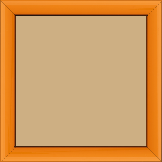 Cadre bois profil méplat largeur 2.3cm couleur orange laqué - 50x70