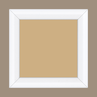 Cadre bois profil arrondi largeur 3.5cm couleur blanc laqué - 70x100 Cadre bois profil arrondi largeur 3.5cm couleur blanc laqué - 70x100