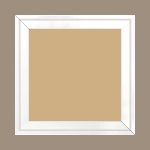 Cadre bois profil plat escalier largeur 3cm couleur blanc laqué - 70x100