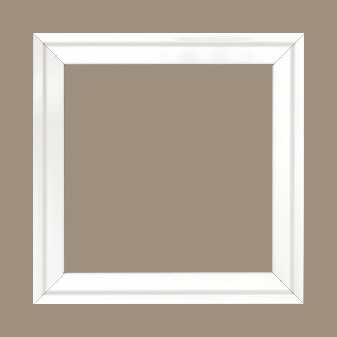 Cadre bois profil plat escalier largeur 3cm couleur blanc laqué - 61x46