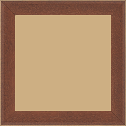 Cadre bois profil plat escalier largeur 3cm couleur marron miel satiné filet créme extérieur - 20x30