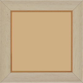 Cadre bois profil incurvé largeur 3.9cm couleur crème satiné filet or - 40x60 Cadre bois profil incurvé largeur 3.9cm couleur crème satiné filet or - 40x60