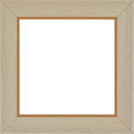 Cadre bois profil incurvé largeur 3.9cm couleur crème satiné filet or - 34x40 Cadre bois profil incurvé largeur 3.9cm couleur crème satiné filet or - 34x40