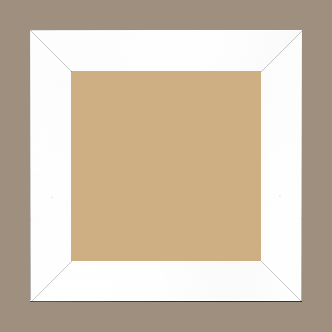 Cadre bois profil plat largeur 4.1cm couleur blanc laqué - 70x100 Cadre bois profil plat largeur 4.1cm couleur blanc laqué - 70x100
