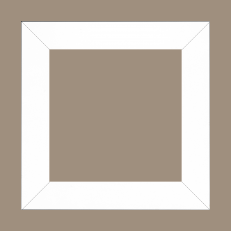 Cadre bois profil plat largeur 4.1cm couleur blanc laqué - 84.1x118.9 Cadre bois profil plat largeur 4.1cm couleur blanc laqué - 84.1x118.9