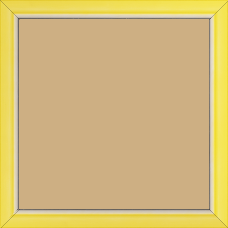 Cadre bois profil incurvé largeur 1.9cm de couleur jaune tonique filet intérieur blanchi