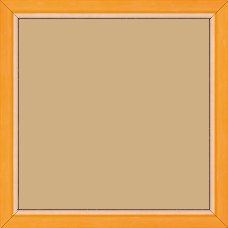 Cadre bois profil incurvé largeur 1.9cm de couleur orange tonique filet intérieur blanchi