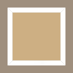 Cadre bois profil plat effet cube largeur 2cm couleur blanc satiné - 30x45 Cadre bois profil plat effet cube largeur 2cm couleur blanc satiné - 30x45