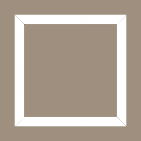 Cadre bois profil plat effet cube largeur 2cm couleur blanc satiné - 55x33