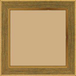 Cadre bois profil plat largeur 3.5cm couleur or fond vert filet or